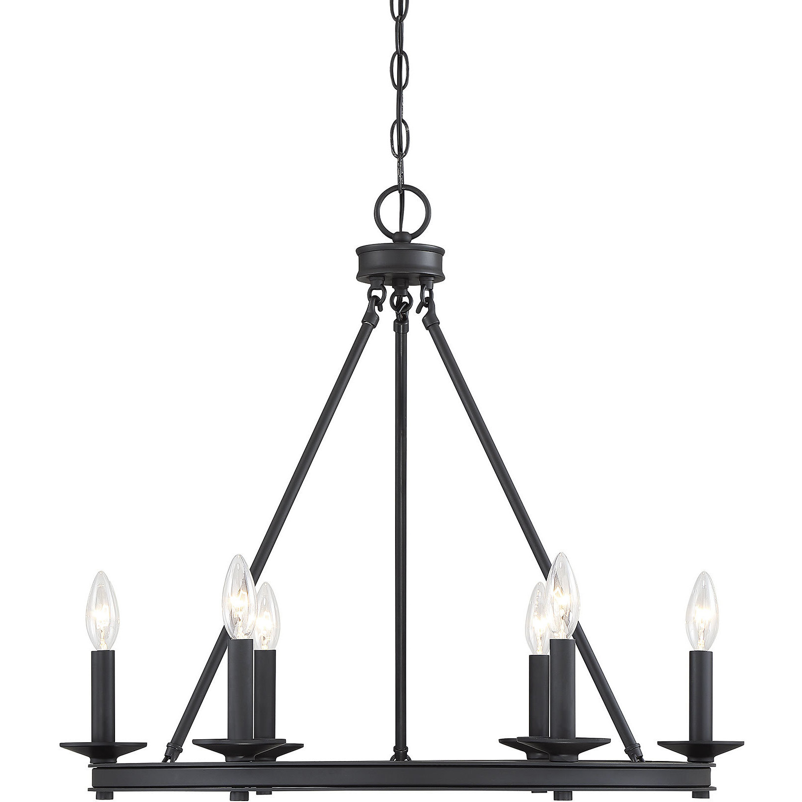 ライト・ランタン Valo shade MID CENTURY Savoy House 1-307-6-89 Middleton 6 Light 25 inch Matte Black