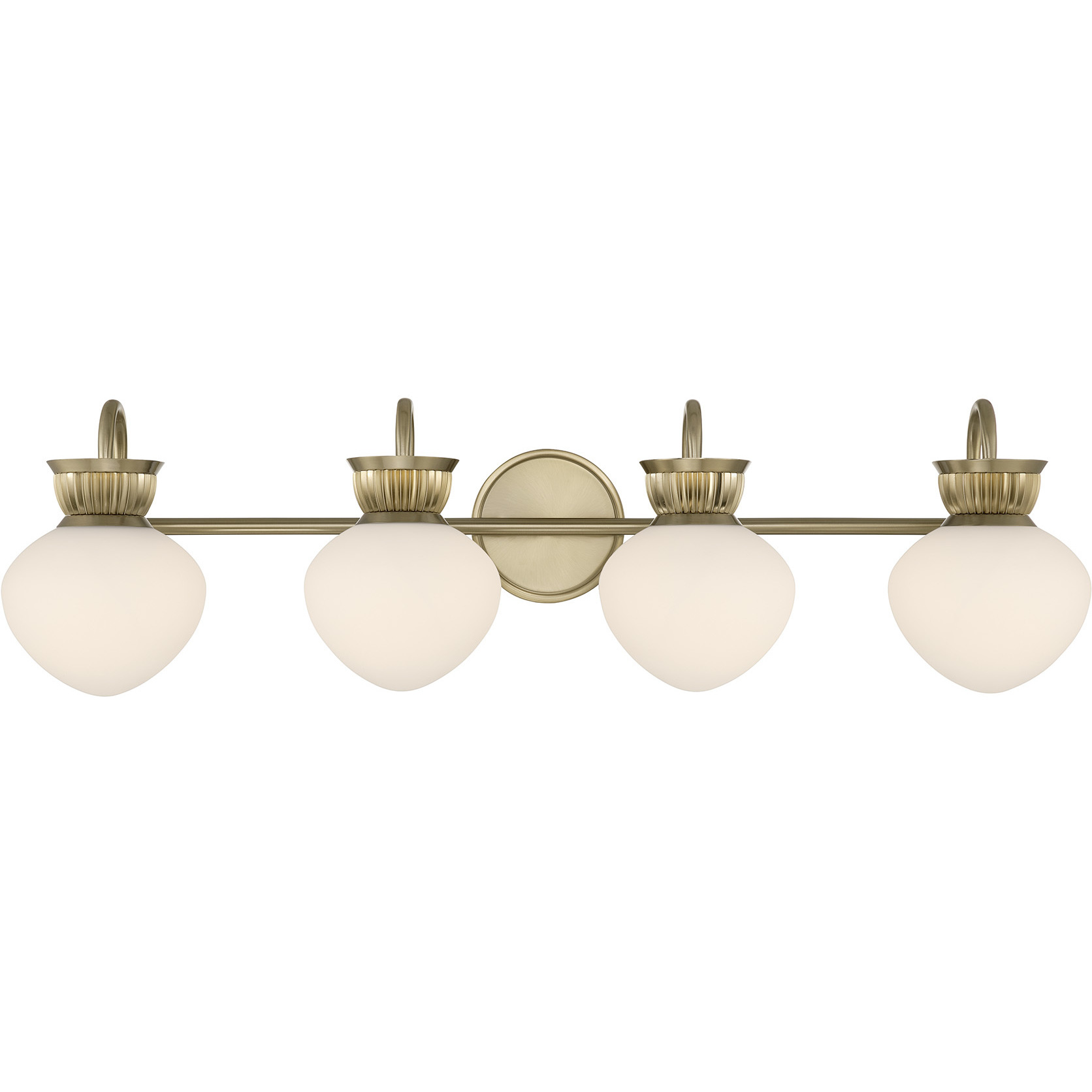 Melbourne 4 Light 33.25 inch Noble Brass Bathroom Vanity Light Wall Light