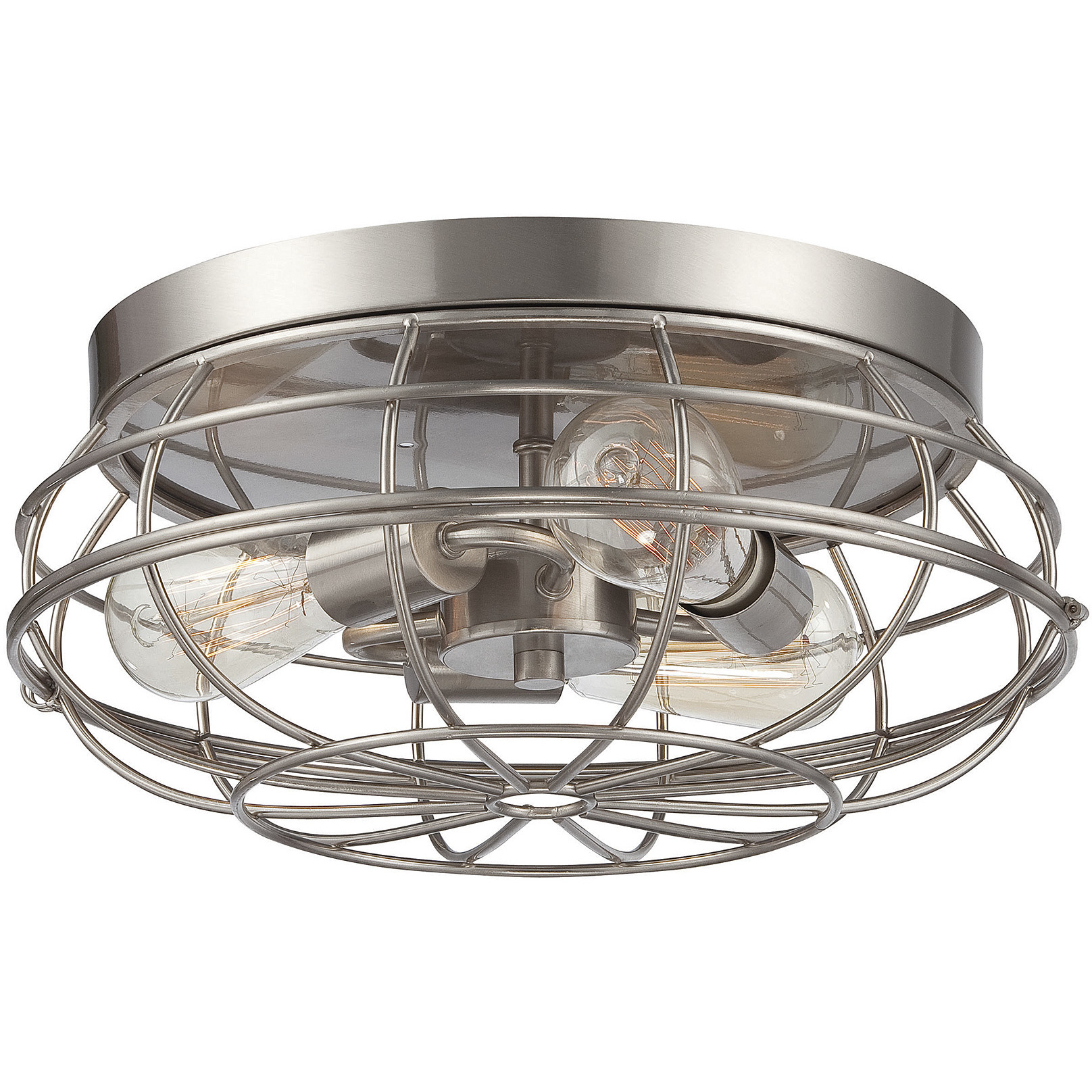 Satin nickel flush mount ceiling light sale