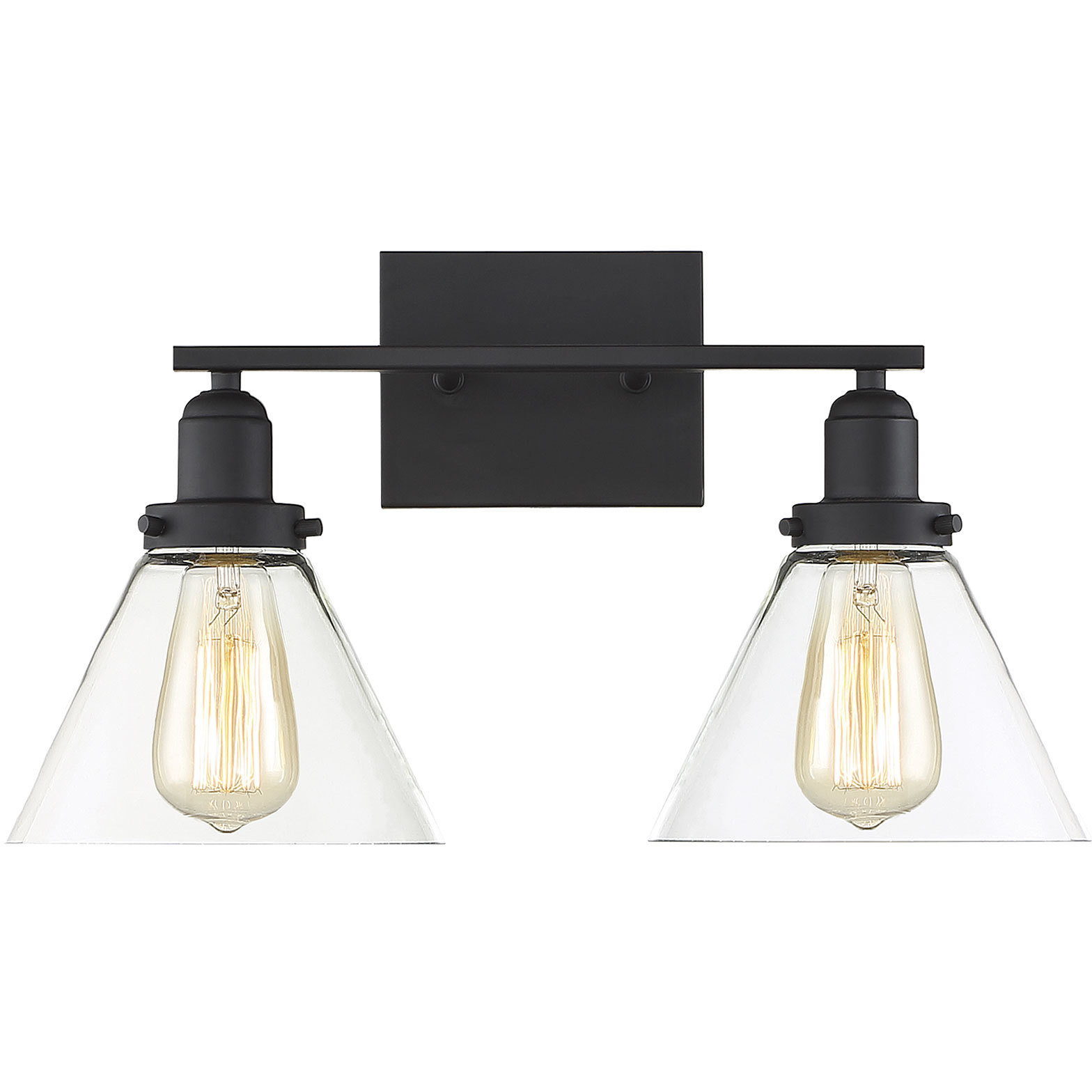 Savoy House 8-9130-2-BK Drake 2 Light 17.75 inch Black Bathroom