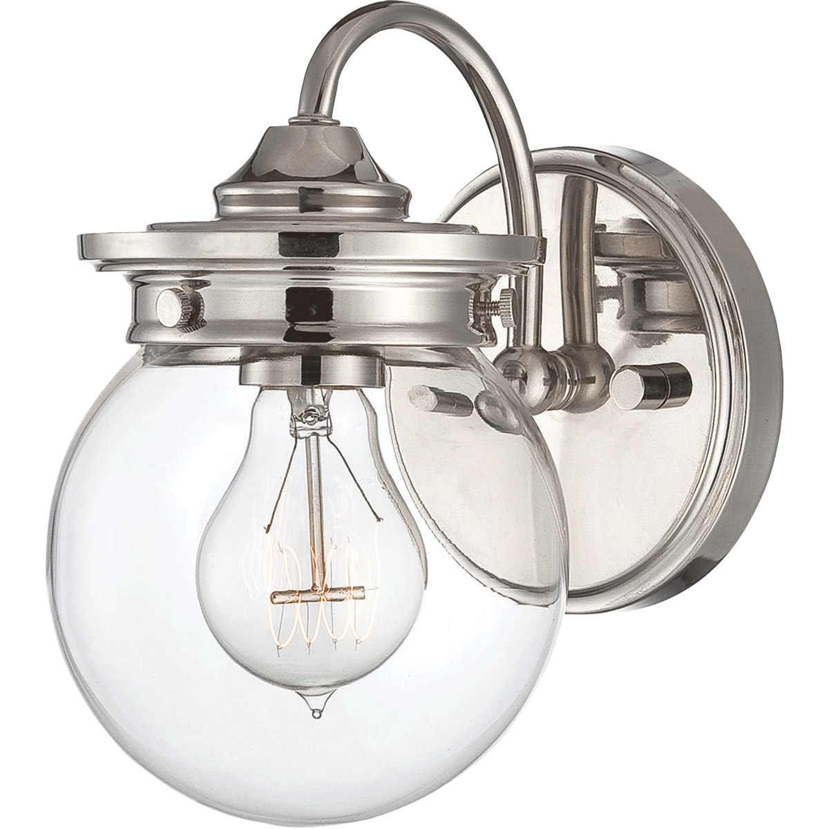 Downing 1 Light 6 inch Polished Nickel Bath Light Wall Light