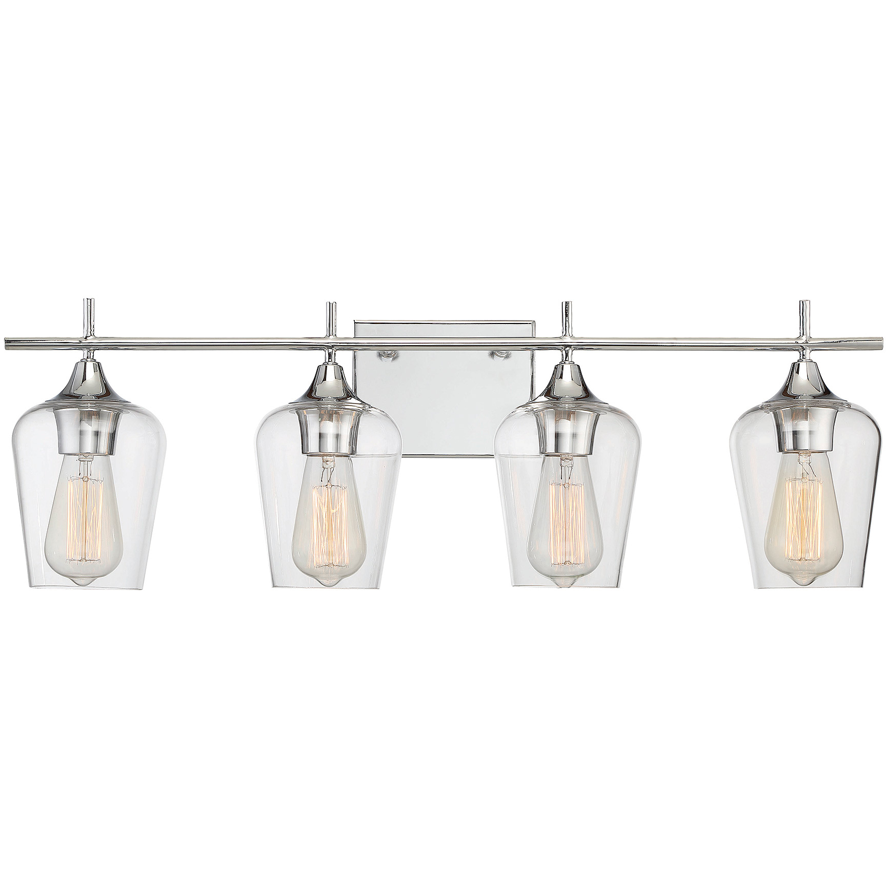 Octave 4 Light 28.75 inch Polished Chrome Bathroom Vanity Light Wall Light, Essentials