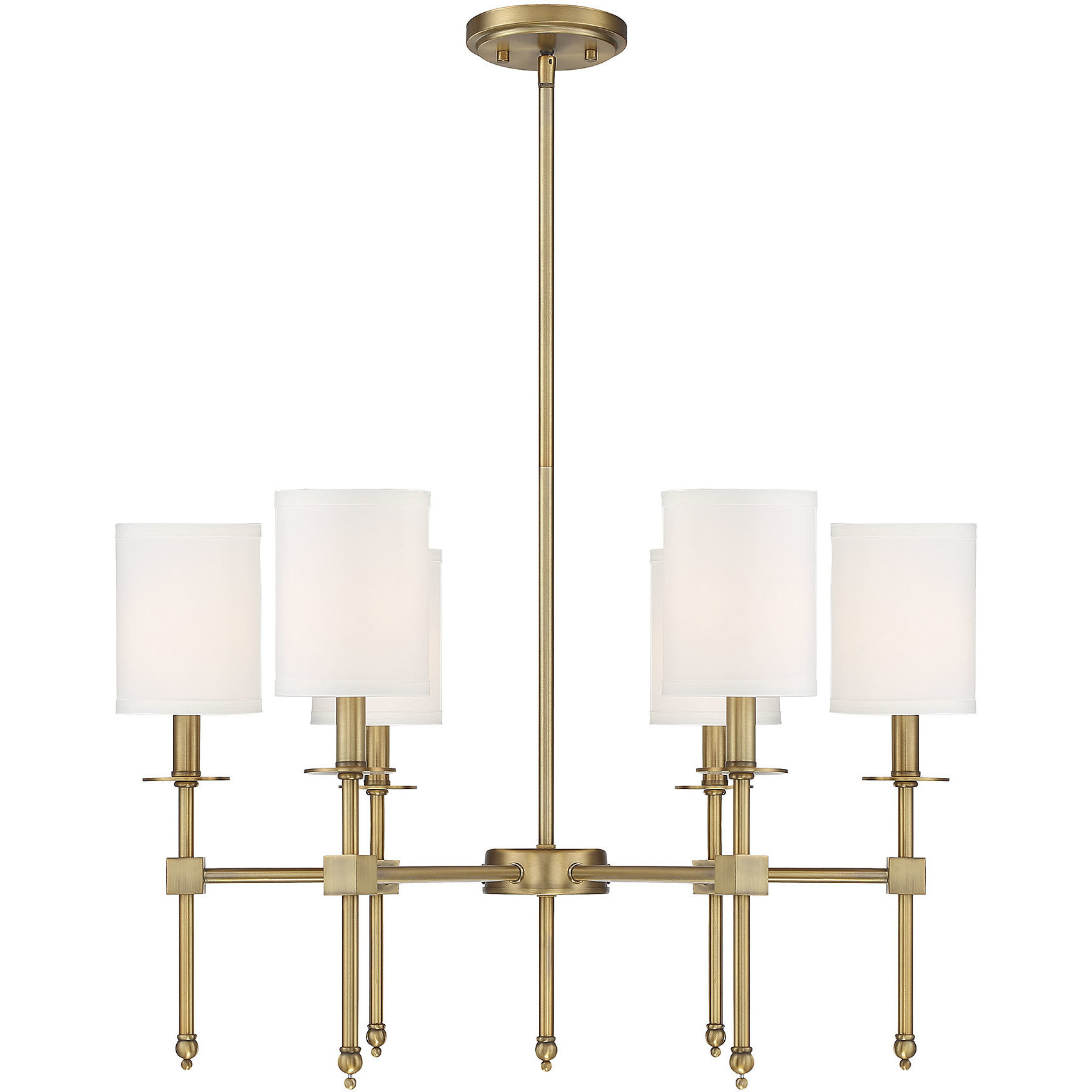 Chatham 6 Light 28 inch Warm Brass Chandelier Ceiling Light, Essentials