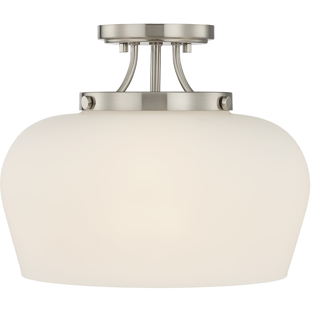 Octave 3 Light 13 inch Satin Nickel Semi-Flush Ceiling Light, Essentials