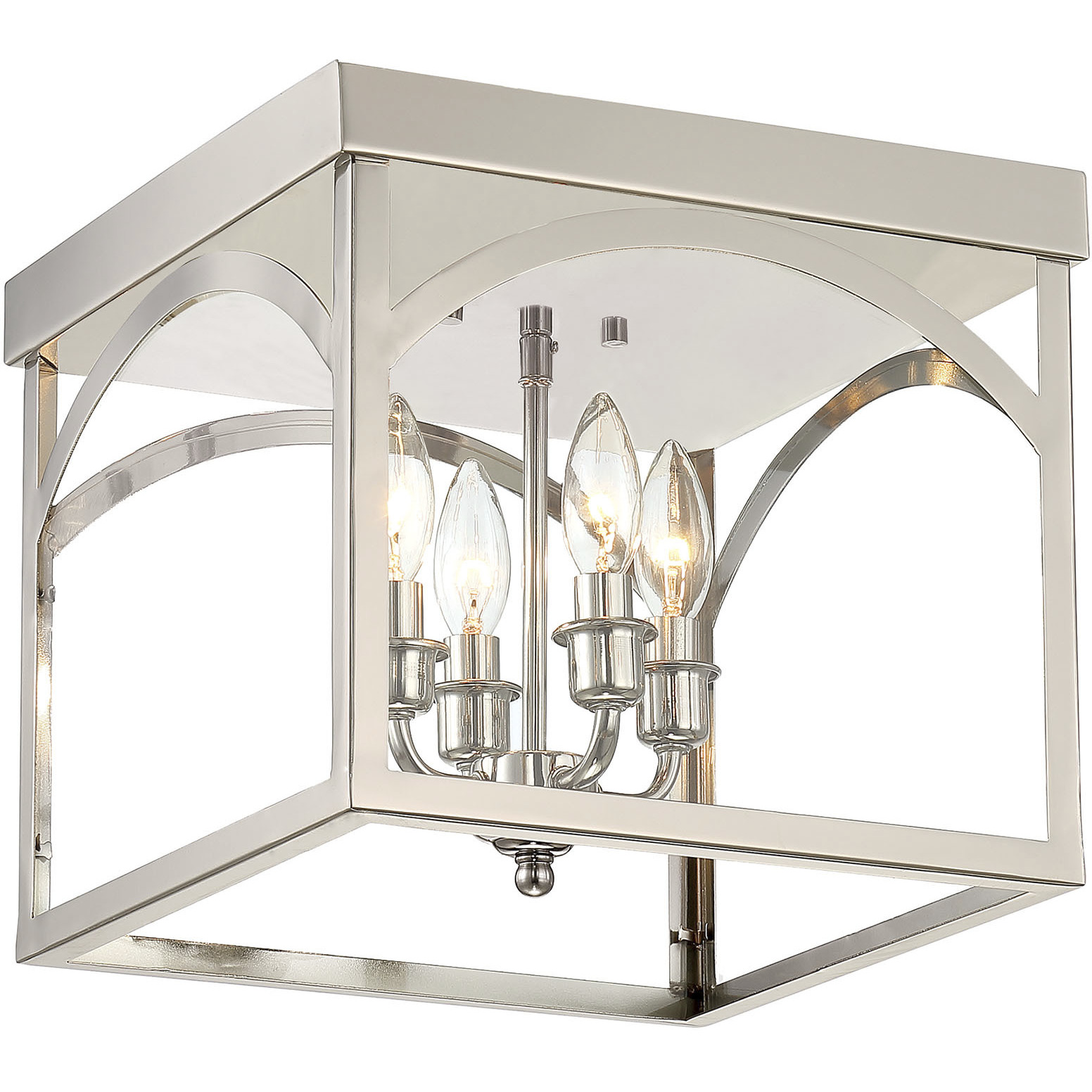 Garrett 4 Light 12.38 inch Polished Nickel Flush Mount Ceiling Light, Essentials