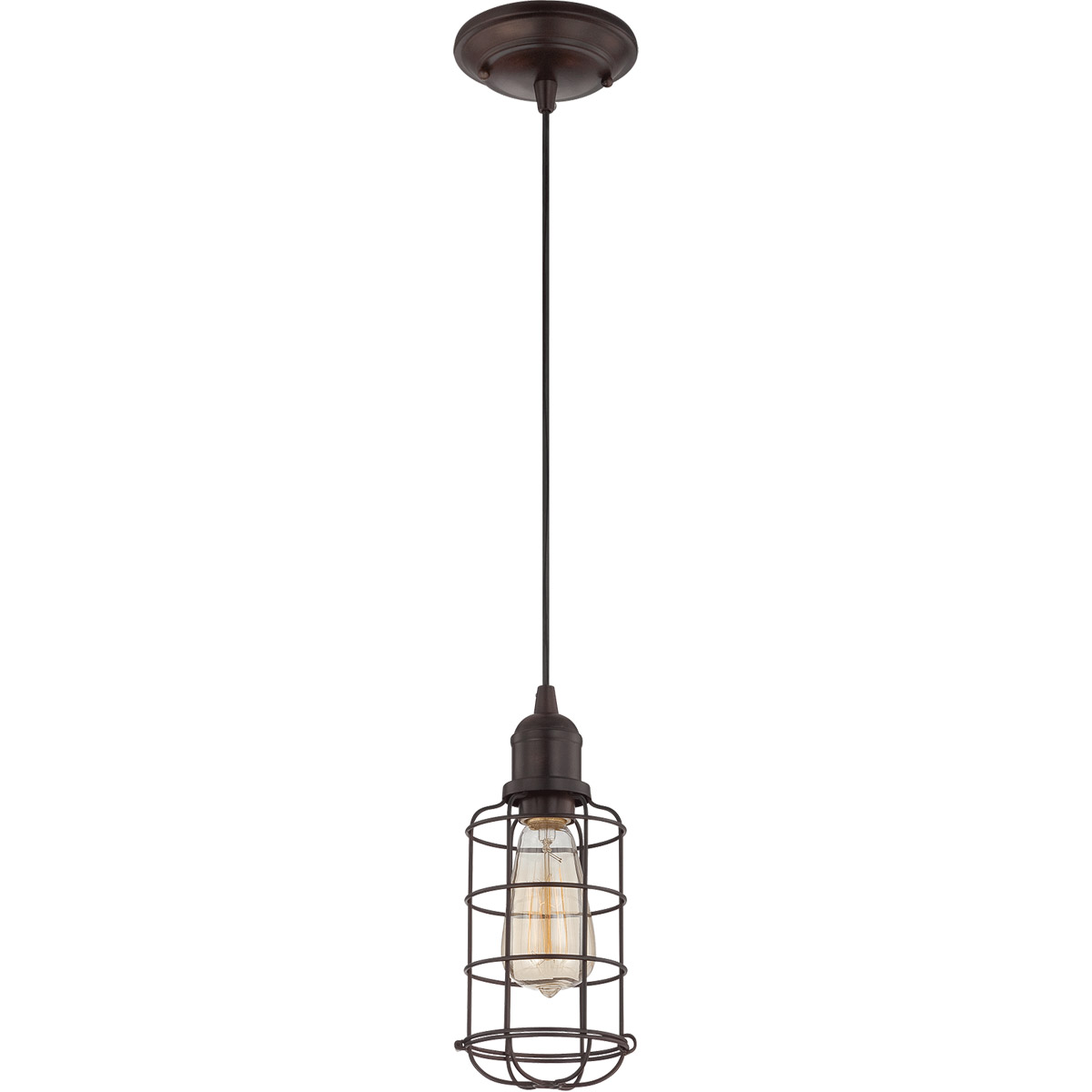 Vintage 1 Light 5 inch English Bronze Mini Pendant Ceiling Light