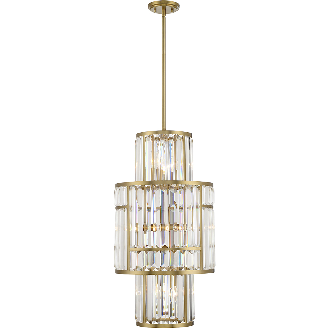 Rohe 8 Light 15.75 inch Warm Brass Pendant Ceiling Light